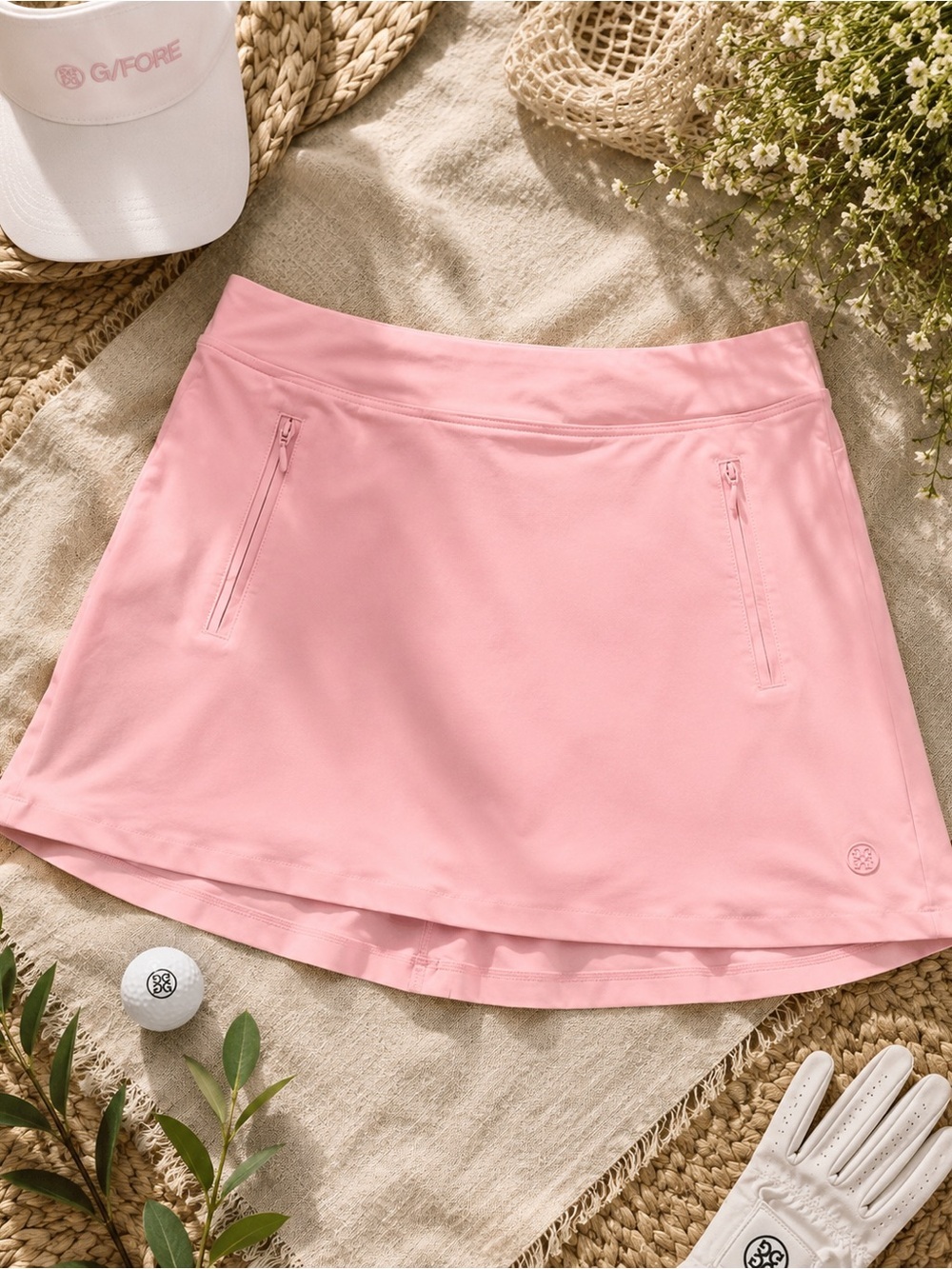 G/FORE Pink Athletic Golf Tennis Skirt Skort Built In Shorts XL